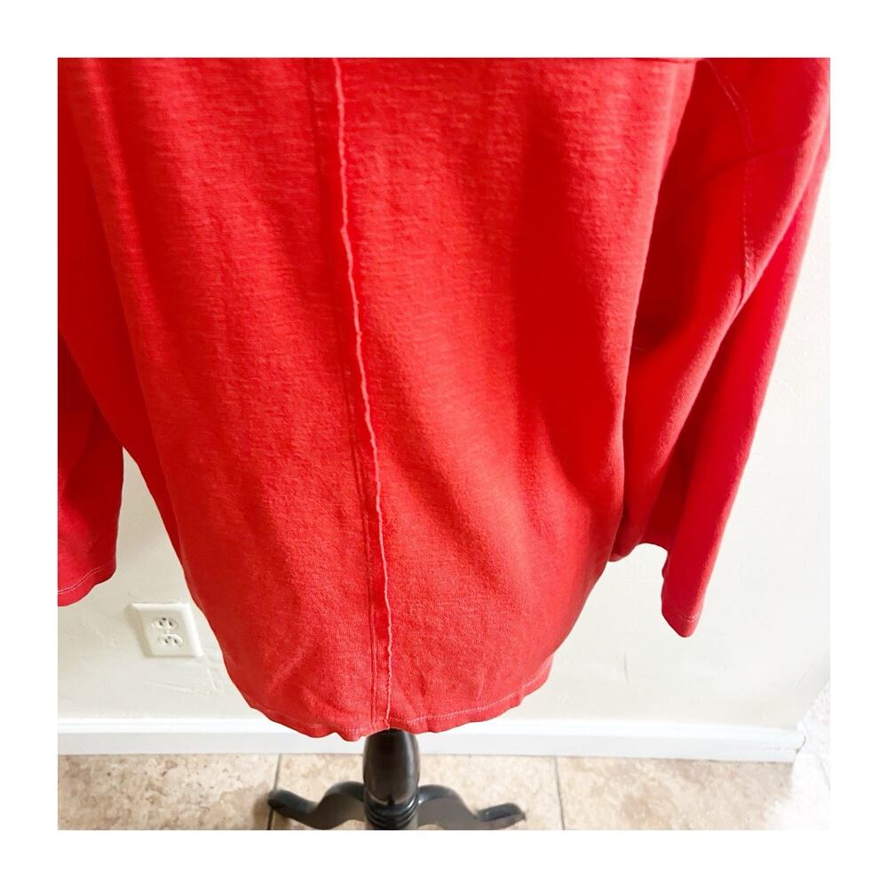 Anthropologie Pilcro 3/4 Varsity Tee Pullover Red Size Medium Rugby Sporty - Picture 12 of 12